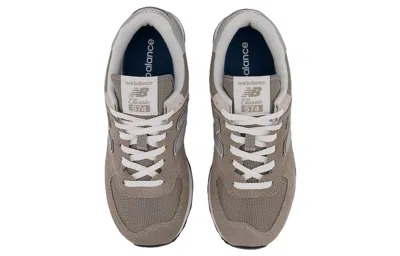 New Balance Womens 574 Logo-embossed Woven Low-top Trainers Grey White G In Grau