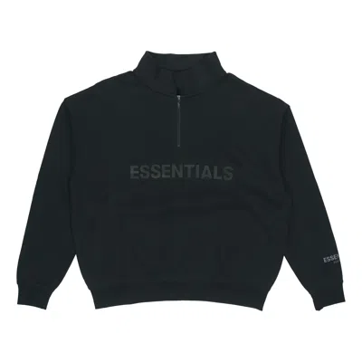 Essentials Fear Of God  Fw20 Half Zip Sweatshirt 'black'
