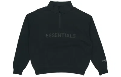 Essentials Fear Of God  Fw20 Half Zip Sweatshirt 'black'