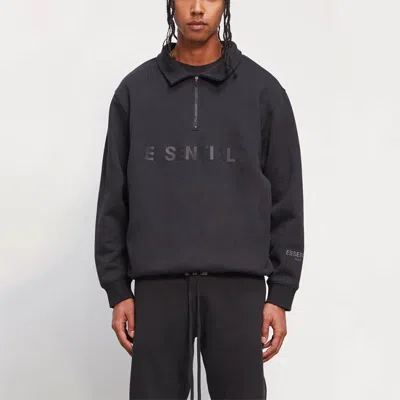 Essentials Fear Of God  Fw20 Half Zip Sweatshirt 'black'