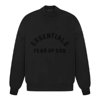 Essentials Fear Of God  Ss23 Crewneck 'jet Black' In Black