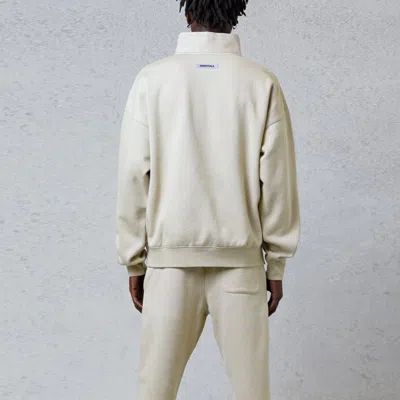 Essentials Fear Of God  Fw20 Half Zip Sweatshirt 'cream' In Neutral