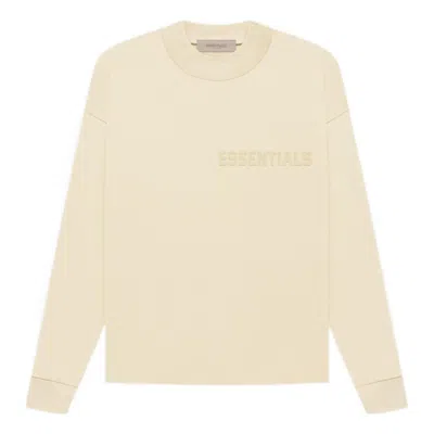 Essentials Fear Of God  Fw22 Long Sleeve Tee 'egg Shell' In Neutral