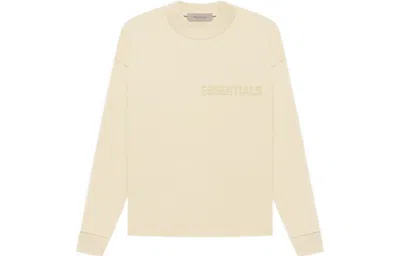 Essentials Fear Of God  Fw22 Long Sleeve Tee 'egg Shell' In Neutral