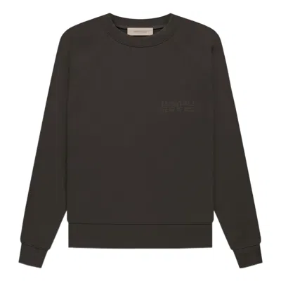 Essentials Fear Of God  Fw22 Crewneck 'off Black' In Green