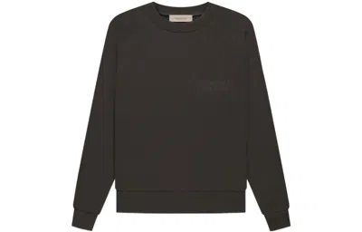 Essentials Fear Of God  Fw22 Crewneck 'off Black' In Green