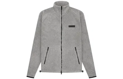 Essentials Fear Of God  Ss22 Polar Fleece Full Zip Jacket Dark Oatmeal In Gray