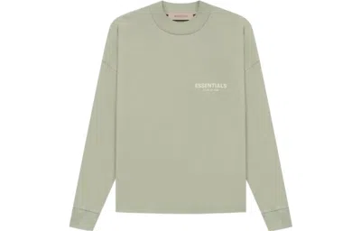 Essentials Fear Of God  Ss22 Long Sleeve Tee 'seafoam' In Green