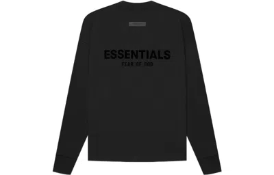 Essentials Fear Of God  Ss22 Long Sleeve Tee 'stretch Limo' In Black
