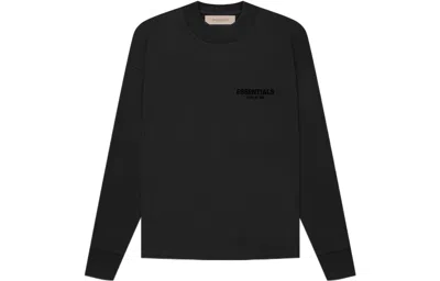 Essentials Fear Of God  Ss22 Long Sleeve Tee 'stretch Limo' In Black