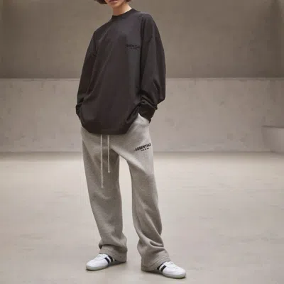 Essentials Fear Of God  Ss22 Long Sleeve Tee 'stretch Limo' In Black