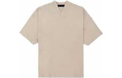 Essentials Fear Of God  V-neck 'silver Cloud' In Neutral