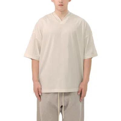 Essentials Fear Of God  V-neck 'silver Cloud' In Neutral