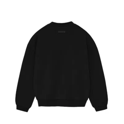 Essentials Fear Of God  Fw23 Crewneck 'jet Black' In Animal Print