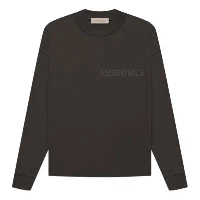 Essentials Fear Of God  Ss23  L S Tee 'off Black' In Gray