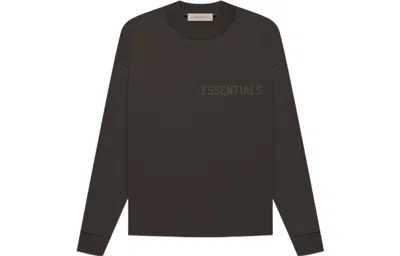 Essentials Fear Of God  Ss23  L S Tee 'off Black' In Gray