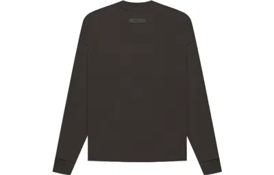 Essentials Fear Of God  Ss23  L S Tee 'off Black' In Gray