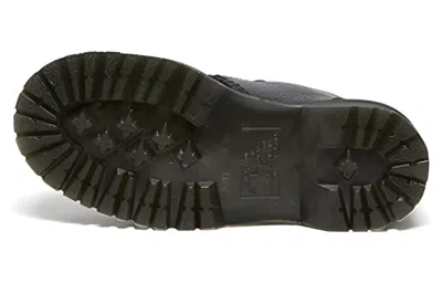 Dr. Martens Devon Flower Buckle Leather Platform Boots In Black
