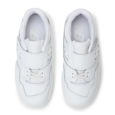 New Balance (ps)  Nb 550 Bungee Lace With Top Strap 'triple White' In Multi