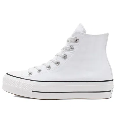 Converse White Chuck Taylor All Star Lift Platform High Sneakers In White Black