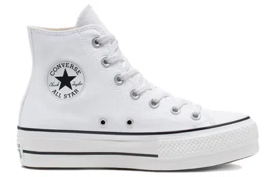 Converse White Chuck Taylor All Star Lift Platform High Sneakers In White Black
