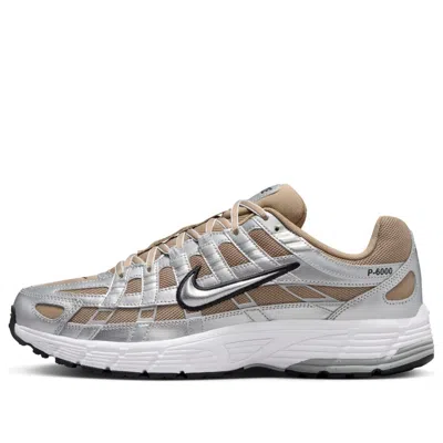 Nike P-6000 Sneakers In Khaki And Silver-green In Silver