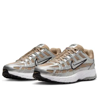 Nike P-6000 Sneakers In Khaki And Silver-green In Silver