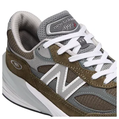 New Balance Low Made In Usa 990v6 Olive Green Trainer