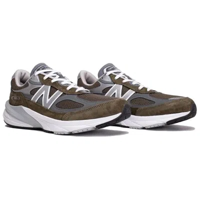 New Balance Low Made In Usa 990v6 Olive Green Trainer