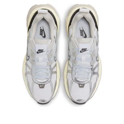 Nike V2k Run Rubber And Metallic Leather-trimmed Mesh Sneakers In White