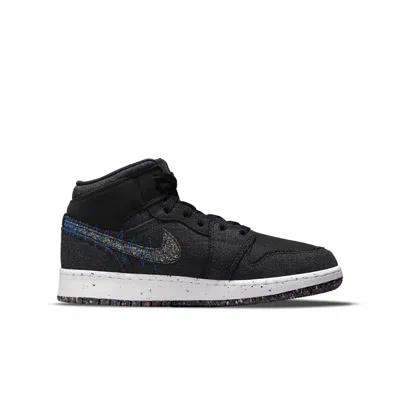 Air Jordan (gs)  1 Mid Se 'crater' In Black