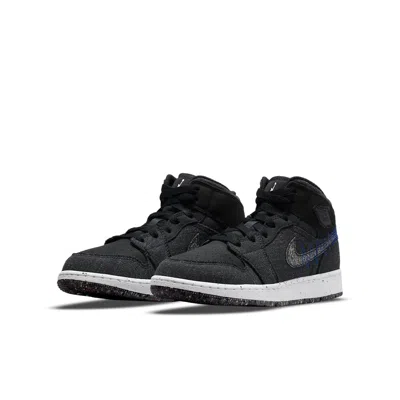 Air Jordan (gs)  1 Mid Se 'crater' In Black