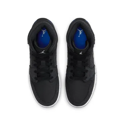 Air Jordan (gs)  1 Mid Se 'crater' In Black