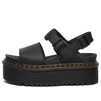 Dr. Martens Voss Quad Black Hydro Leather In Black