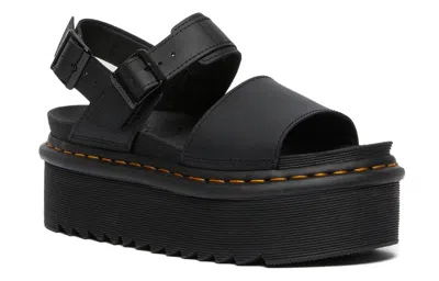 Dr. Martens Voss Quad Black Hydro Leather In Black