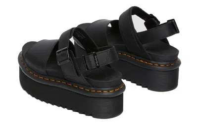Dr. Martens Voss Quad Black Hydro Leather In Black