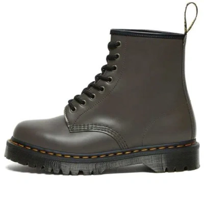 Dr. Martens Dr.martens 1460 Bex Smooth Leather Platform Boots 'khaki Grey' In Gray