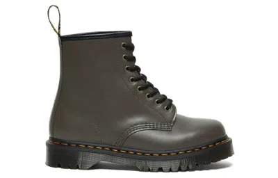 Dr. Martens Dr.martens 1460 Bex Smooth Leather Platform Boots 'khaki Grey' In Gray