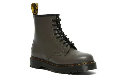 Dr. Martens Dr.martens 1460 Bex Smooth Leather Platform Boots 'khaki Grey' In Gray