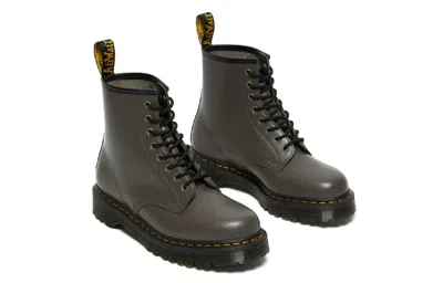 Dr. Martens Dr.martens 1460 Bex Smooth Leather Platform Boots 'khaki Grey' In Gray