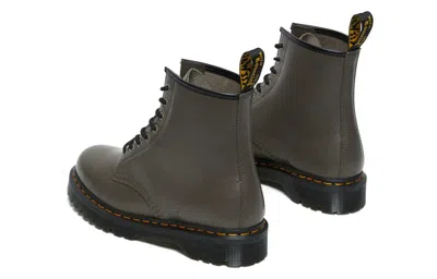 Dr. Martens Dr.martens 1460 Bex Smooth Leather Platform Boots 'khaki Grey' In Gray