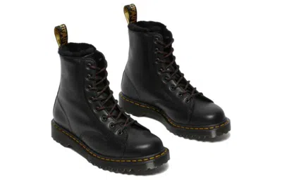 Dr. Martens Barton Shearling Lined Leather Ankle Boots 'black'