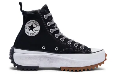 Converse Run Star Hike Hi Platform Sole Casual Sneakers In Black