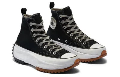 Converse Run Star Hike Hi Platform Sole Casual Sneakers In Black