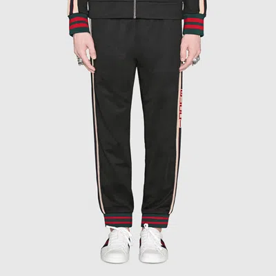 Gucci Classic High-tech Knit Colorblock Casual Bundle Feet Sports Long Pants Black
