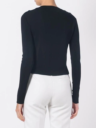 Shop Neil Barrett Cable Knitted Jumper In Black