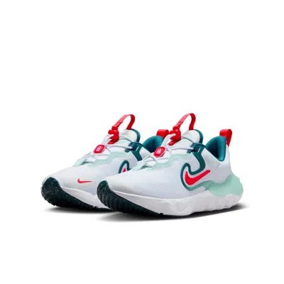 Nike (gs)  Run Flow Running Shoes 'white Jade Ice Red' In Multi