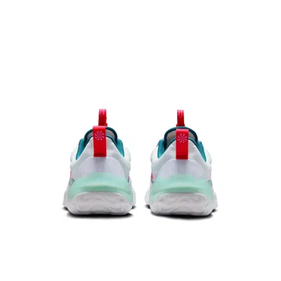 Nike (gs)  Run Flow Running Shoes 'white Jade Ice Red' In Multi