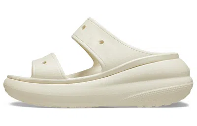 Crocs Beige Classic Crush Platform Sandals