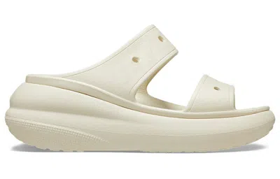 Crocs Beige Classic Crush Platform Sandals